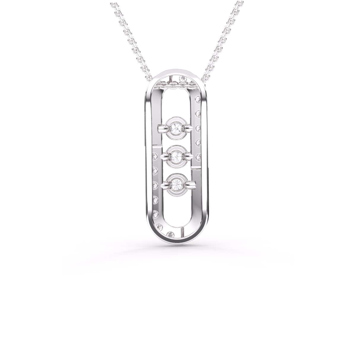 Unique Parentesi Diamond Pendant For Women